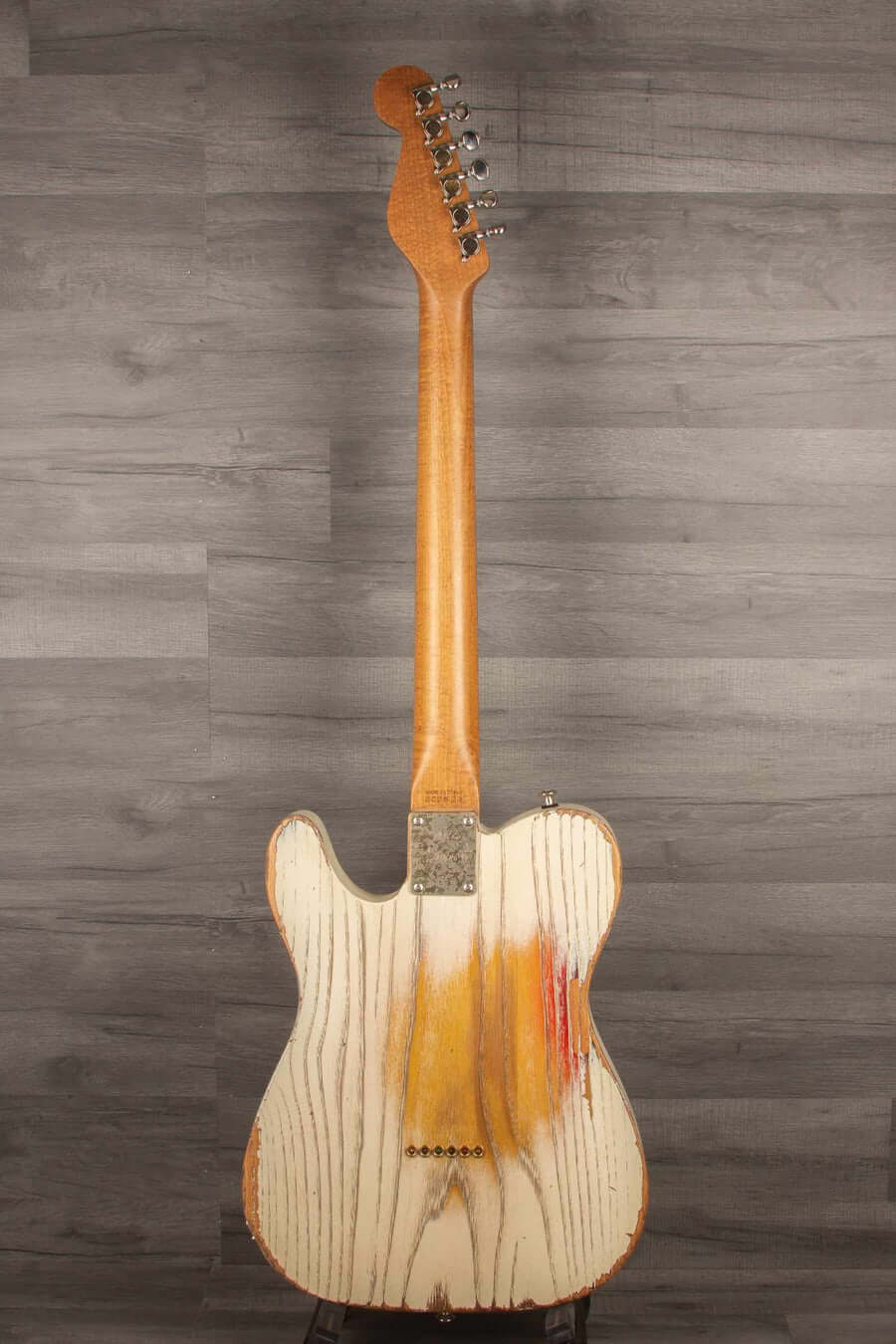 Paoletti Lounge Series Nancy Electric Guitar, Heavy Relic White over Sunburst s#202823
