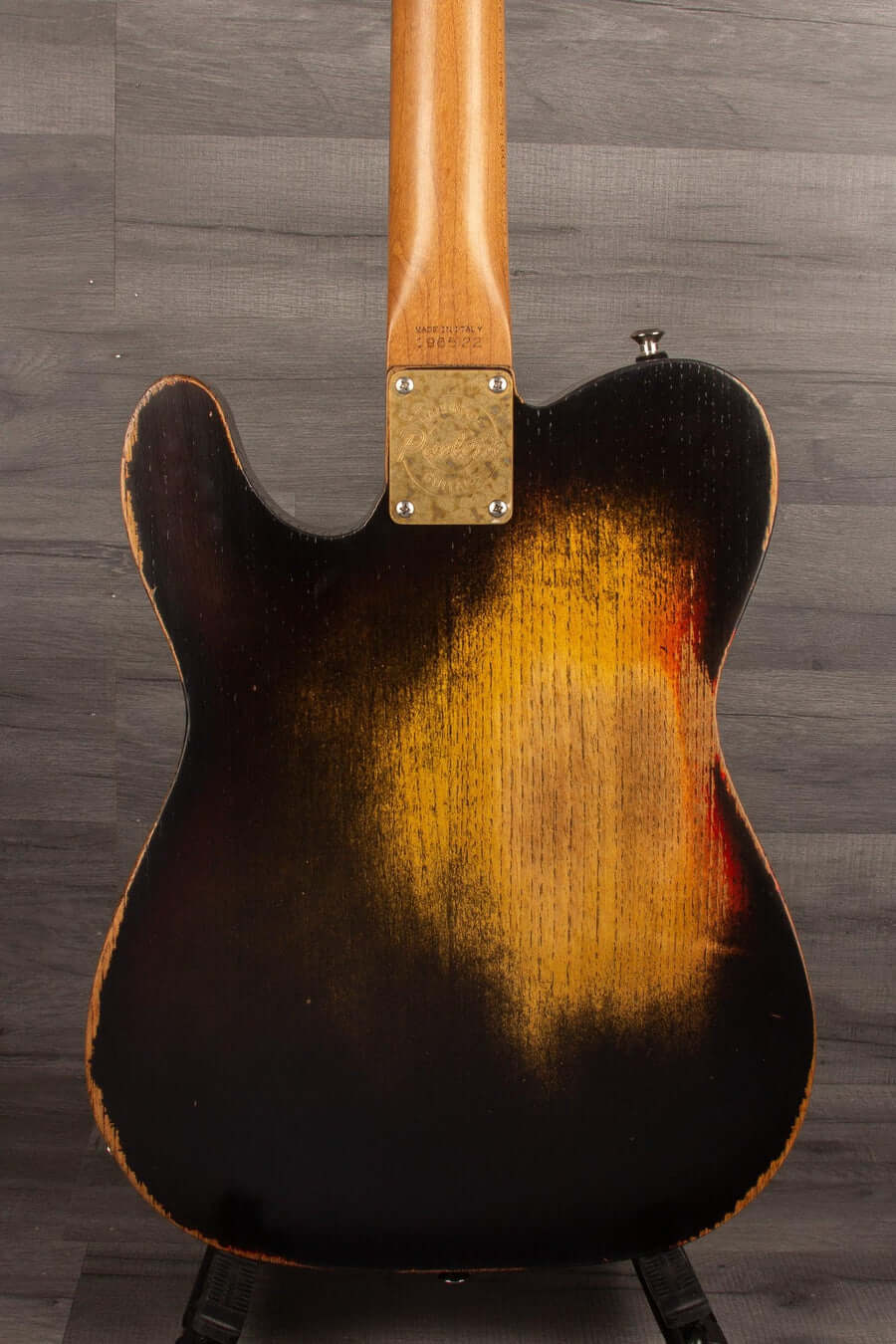 Paoletti Lounge Series Nancy Electric Guitar, Heavy Relic Black over Sunburst s#196522