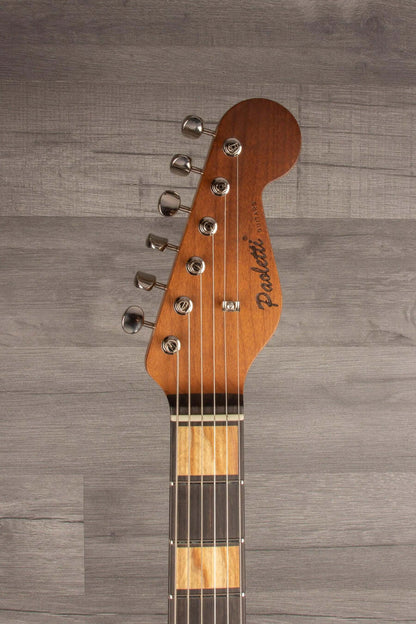 Paoletti Lounge Series Nancy Electric Guitar, Heavy Relic Black over Sunburst s#196522