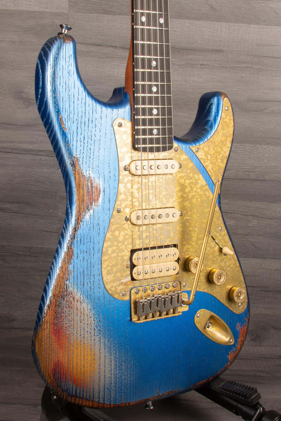 Paoletti Loft Series Alfa HSS Electric Guitar - Firemist Blue over Sunburst s#197122