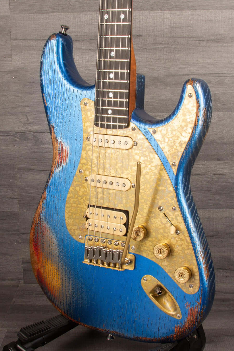 Paoletti Loft Series Alfa HSS Electric Guitar - Firemist Blue over Sunburst s#197122