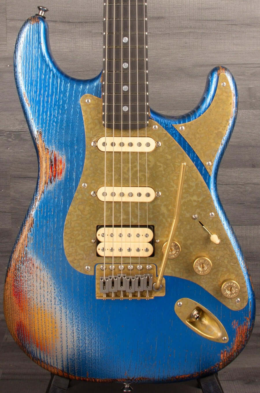 Paoletti Loft Series Alfa HSS Electric Guitar - Firemist Blue over Sunburst s#197122
