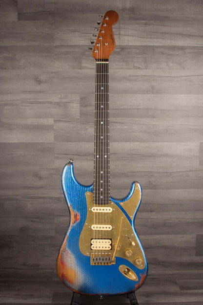 Paoletti Loft Series Alfa HSS Electric Guitar - Firemist Blue over Sunburst s#197122