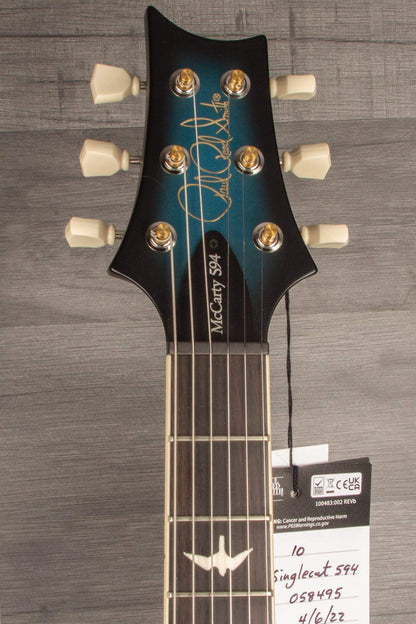 PRS S2 McCarty Custom Colour Electric Guitar - Satin Metallic Blue burst s#S2058495