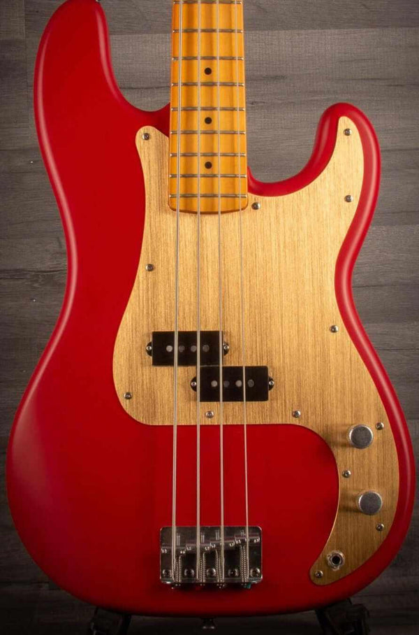 Squier 40th Anniversary P Bass Guitar - Vintage Edition Dakota Red