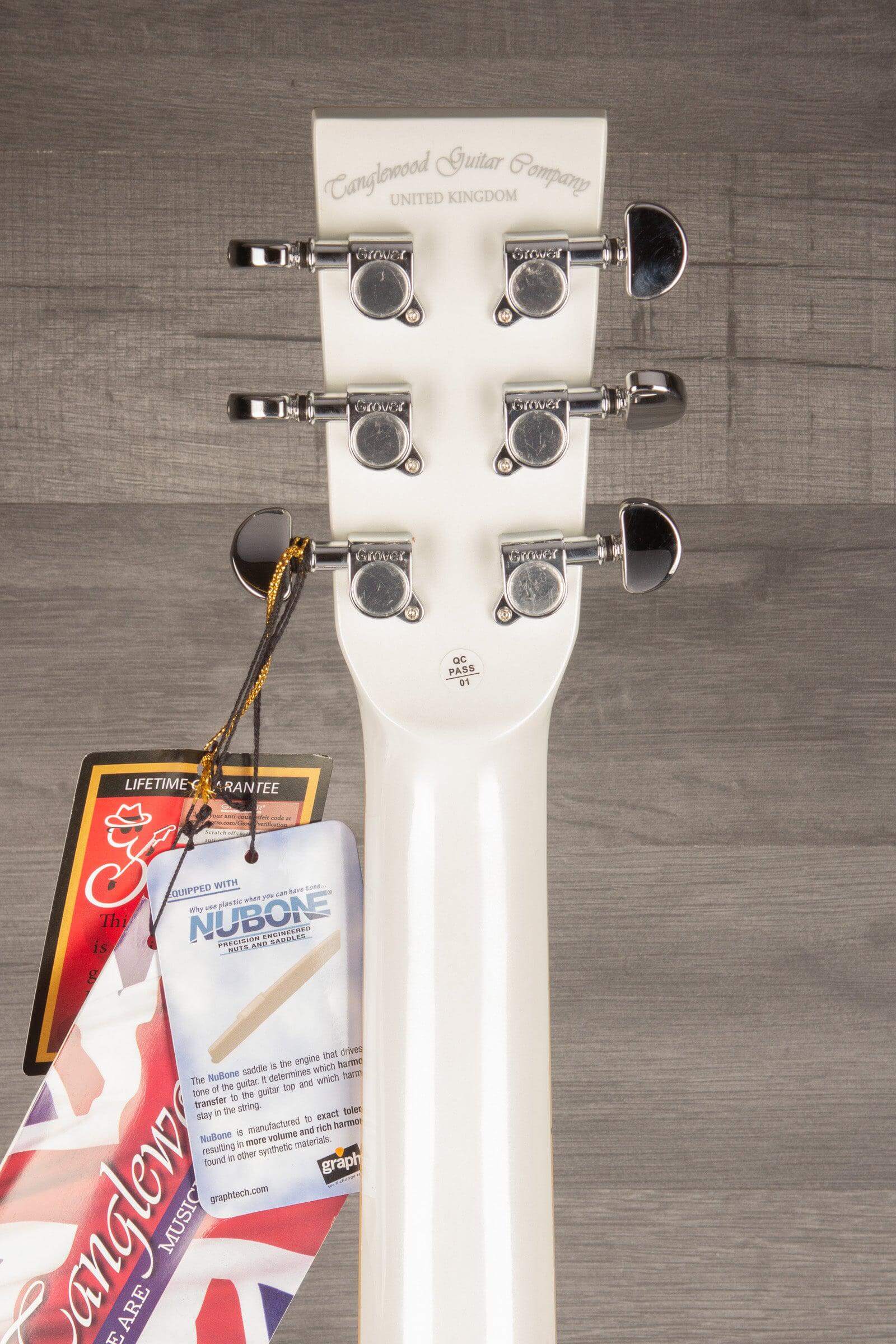 Tanglewood TW4 BLW Super Folk Electro-Acoustic, Whitsunday White Gloss