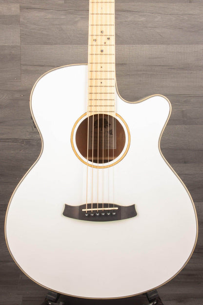 Tanglewood TW4 BLW Super Folk Electro-Acoustic, Whitsunday White Gloss
