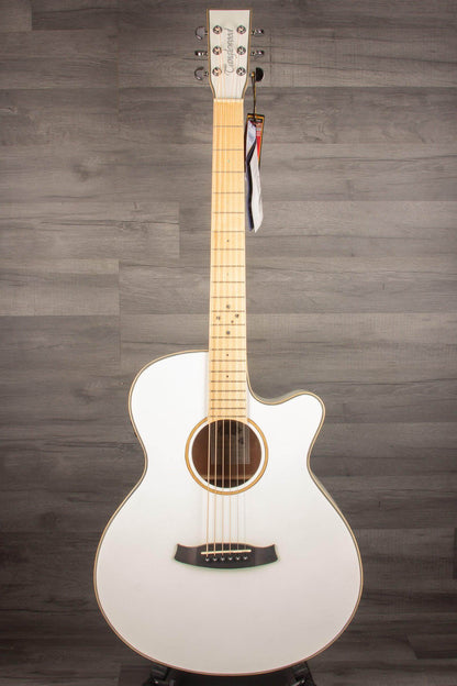Tanglewood TW4 BLW Super Folk Electro-Acoustic, Whitsunday White Gloss