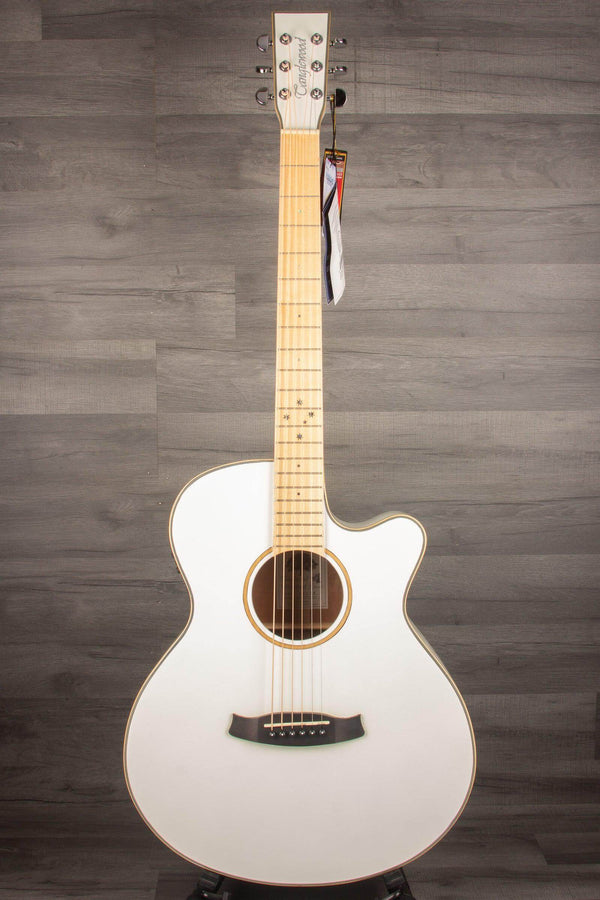 Tanglewood TW4 BLW Super Folk Electro-Acoustic, Whitsunday White Gloss - MusicStreet