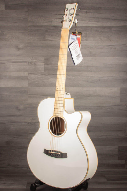 Tanglewood TW4 BLW Super Folk Electro-Acoustic, Whitsunday White Gloss
