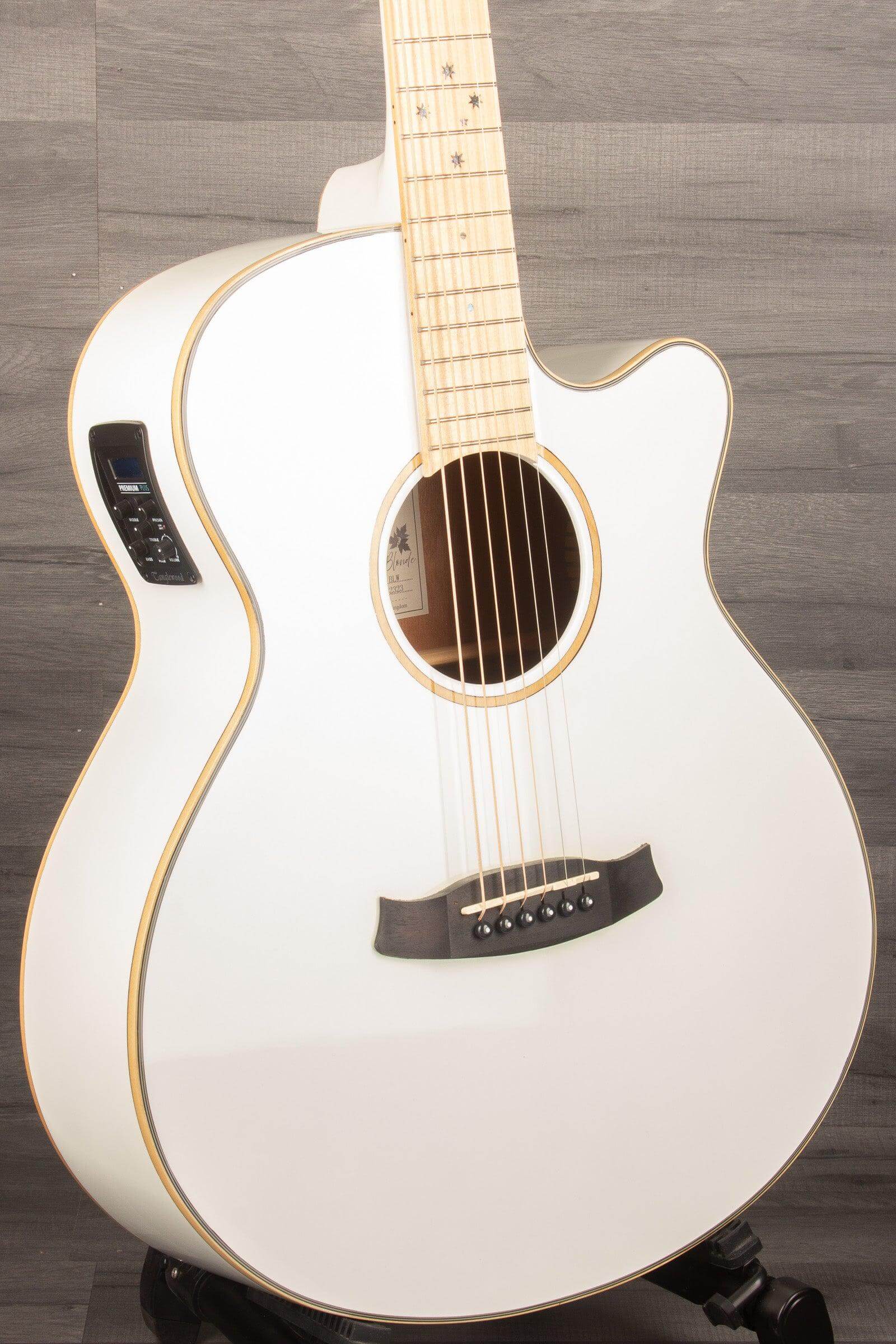 Tanglewood TW4 BLW Super Folk Electro-Acoustic, Whitsunday White Gloss