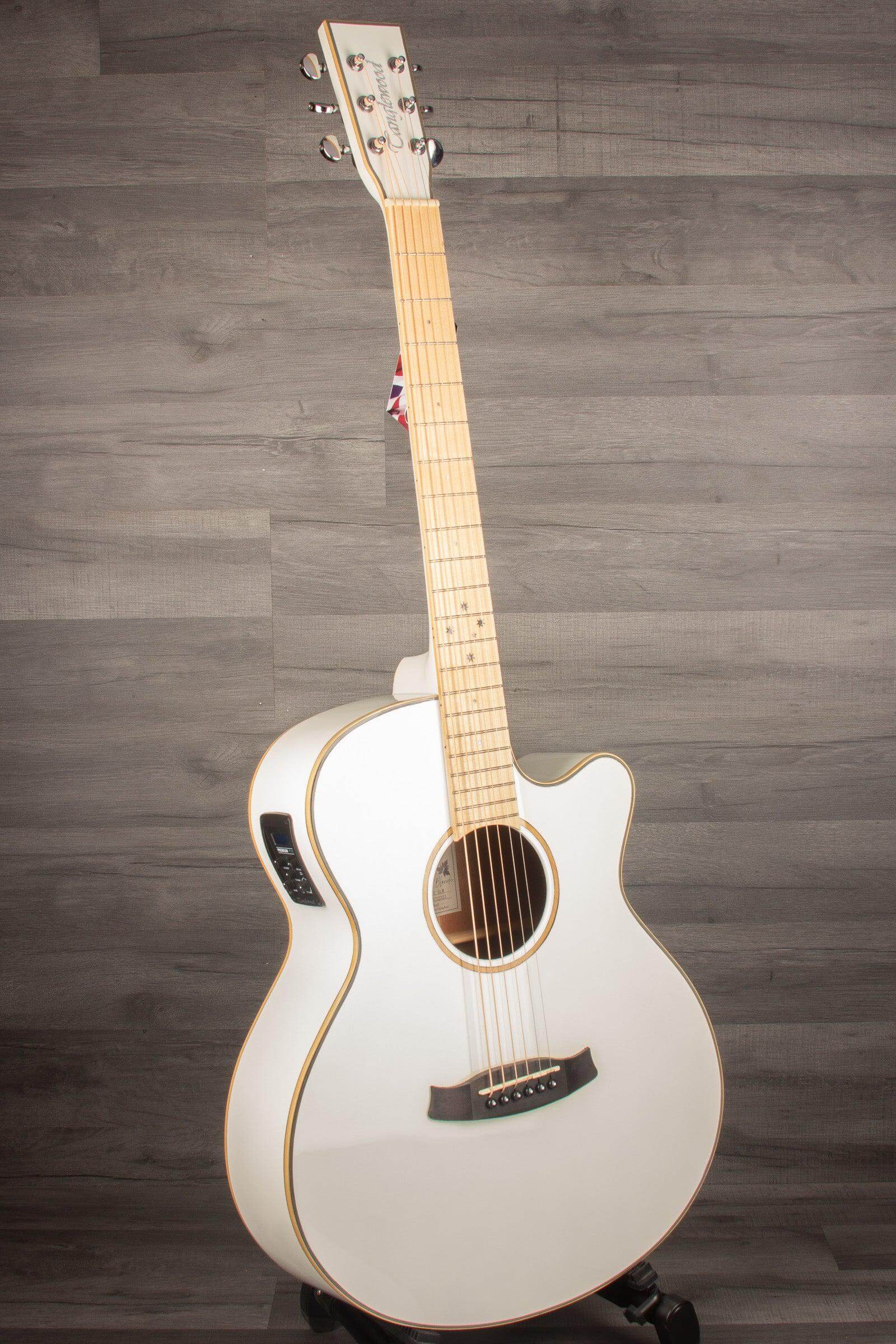 Tanglewood TW4 BLW Super Folk Electro-Acoustic, Whitsunday White Gloss
