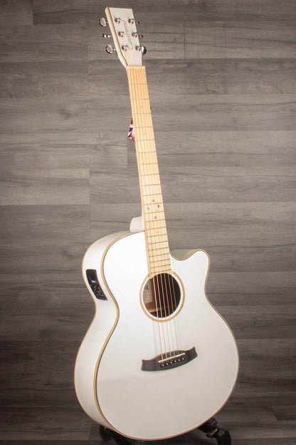 Tanglewood TW4 BLW Super Folk Electro-Acoustic, Whitsunday White Gloss