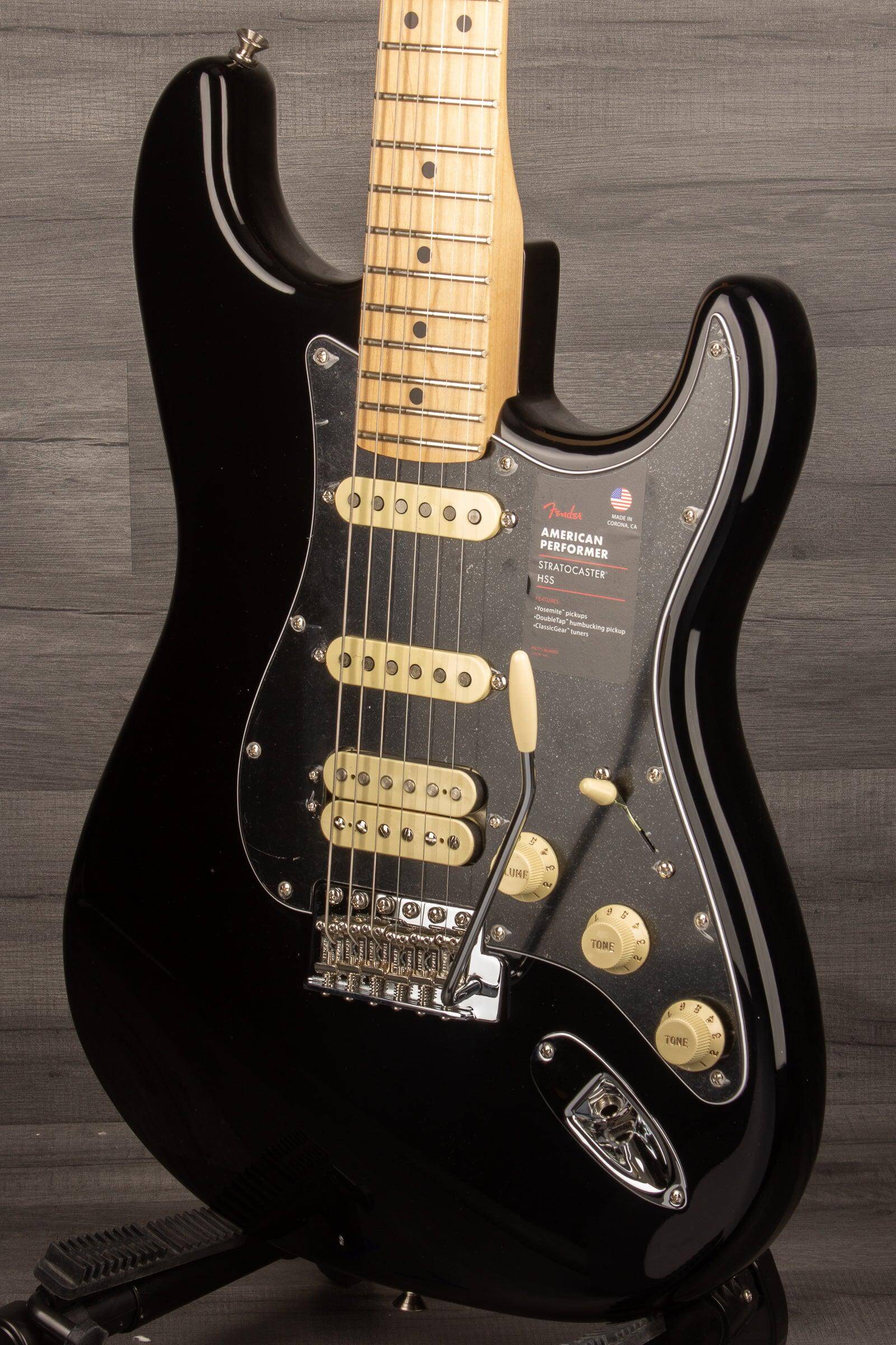 Fender American Performer HSS Stratocaster - Black MN - MusicStreet