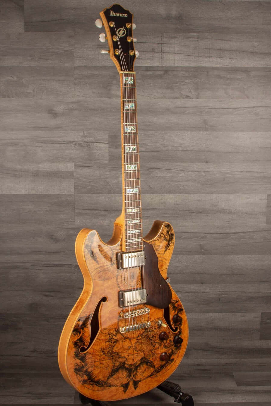 Ibanez A103BM Exotic Explorer Map Design, Limited edition including hard case