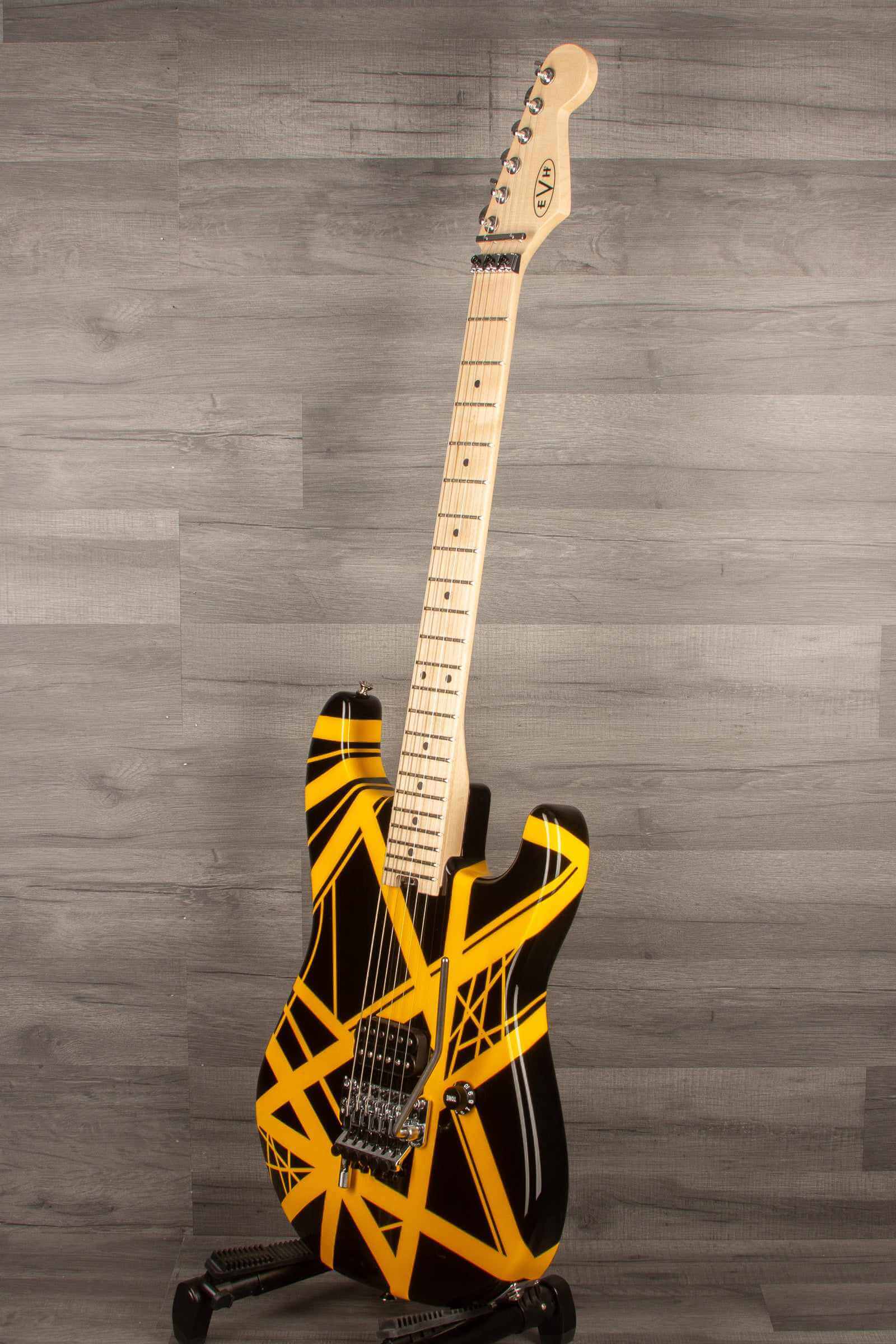 USED - EVH Striped Series, Black with yellow Stripes (inc EVH hard case) - MusicStreet