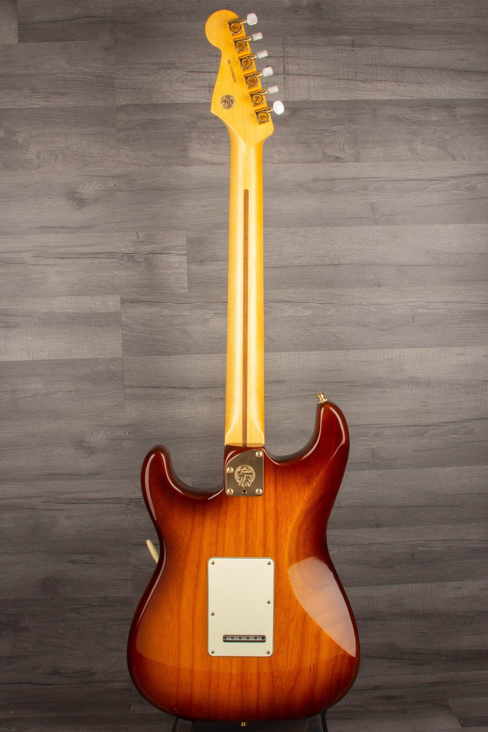 USED - Fender 75th Anniversary Commemorative Stratocaster 2-Colour Bourbon Burst