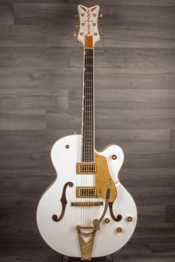 G6136TG Players Edition Falcon™ Hollow Body with String-Thru Bigsby® and Gold Hardware, Ebony Fingerboard, White - MusicStreet