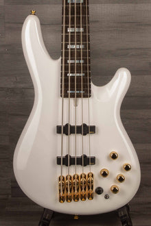 Yamaha BBNE2 Bass Guitar White, Nathan East Signature Model - 5-String, Neck-Through, Dual Alnico V Pickups