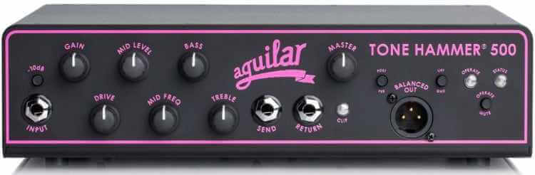 Aguilar TH500 Tone Hammer 500 Lightweight Bass Head Breast Cancer Awareness Edition - MusicStreet