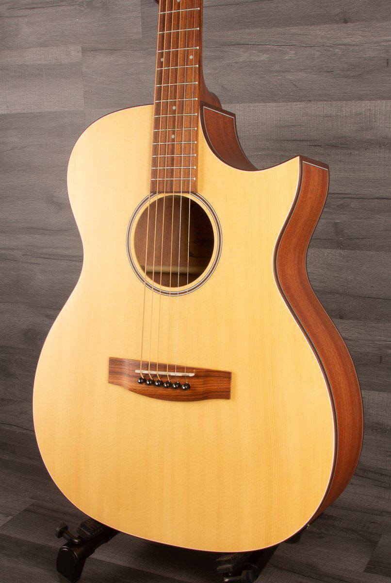 Aria Acoustic Guitar Aria 101CE MTN Electro-Cutaway Acoustic Guitar Natural