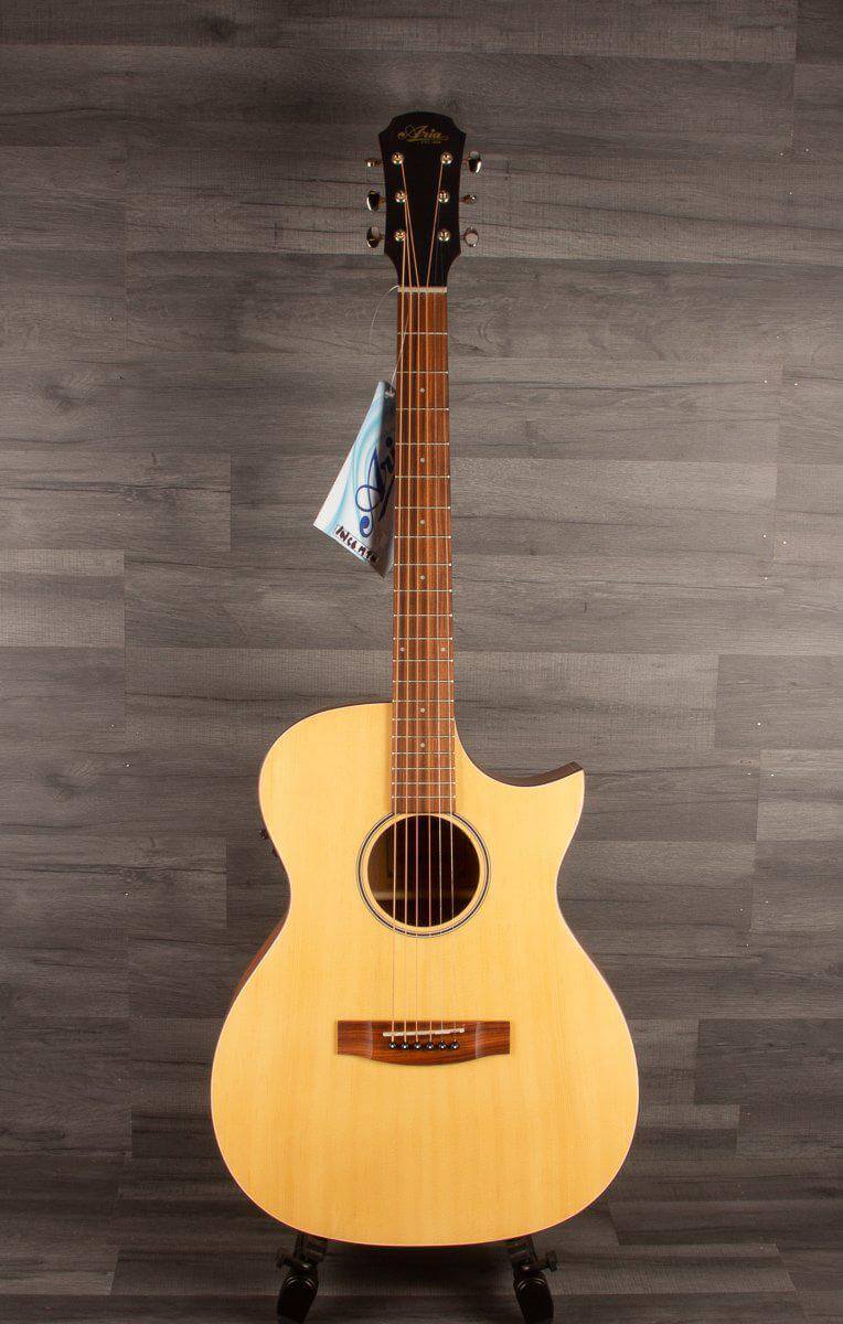 Aria Acoustic Guitar Aria 101CE MTN Electro-Cutaway Acoustic Guitar Natural