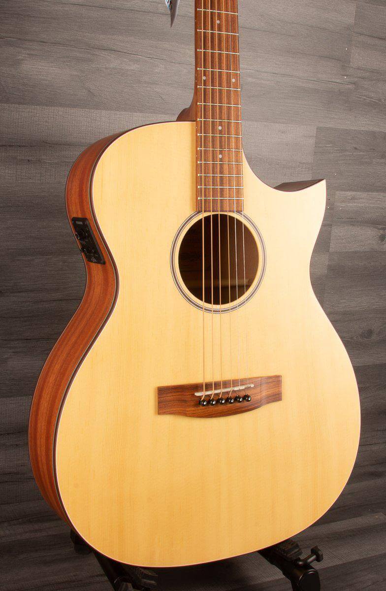 Aria Acoustic Guitar Aria 101CE MTN Electro-Cutaway Acoustic Guitar Natural