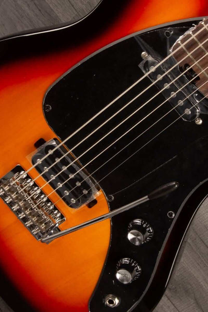 Aria Jet-Baritone - 30" Baritone Electric Guitar, 3 Tone Sunburst