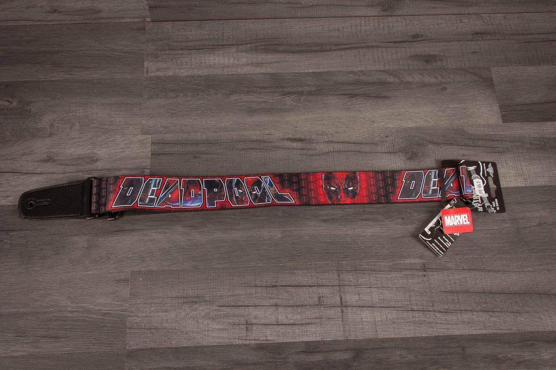 Buckle Down Deadpool Logo (Face Close Up) Guitar Strap
