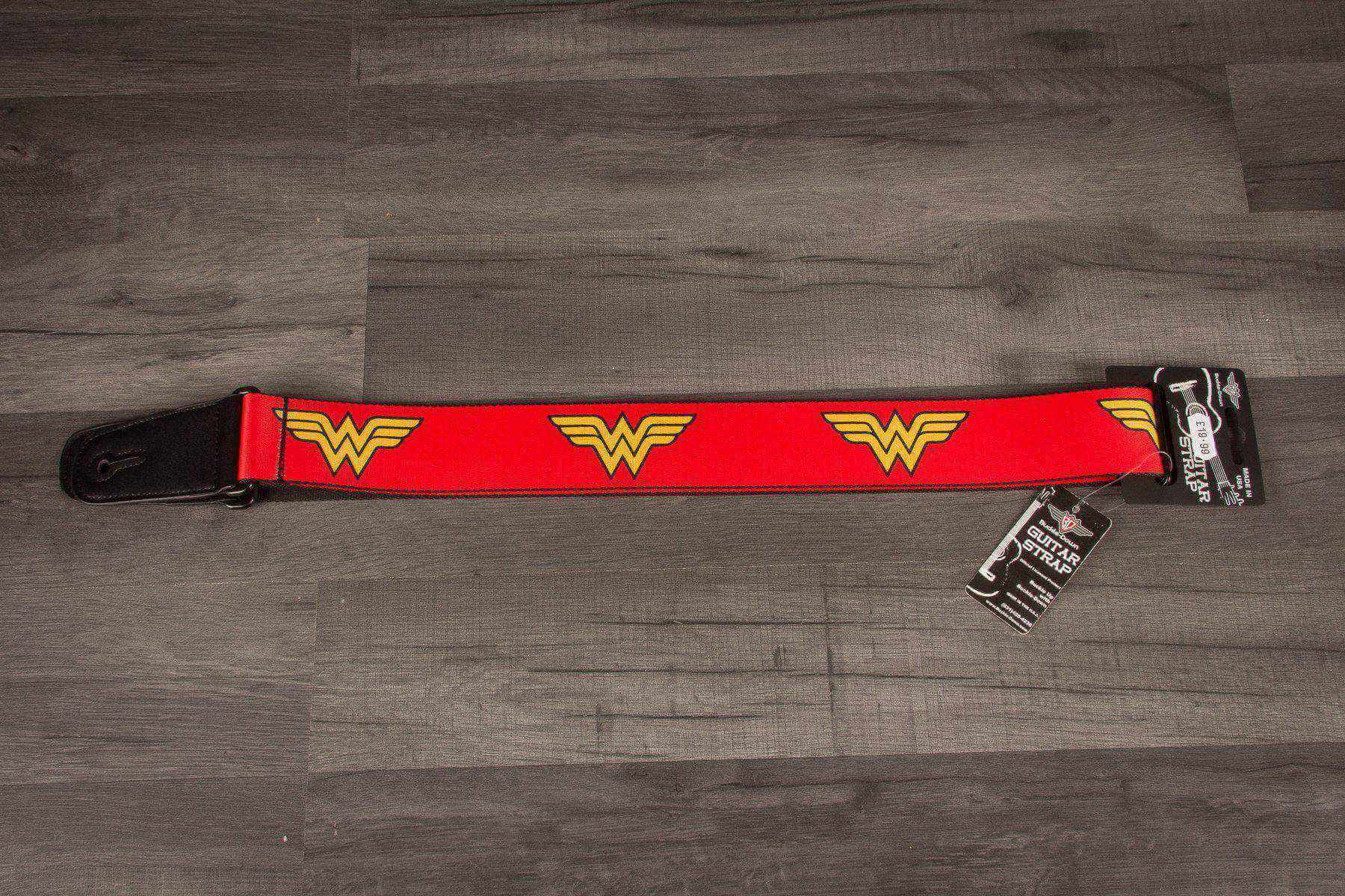 Buckle Down Wonder Woman Red Logo Guitar Strap
