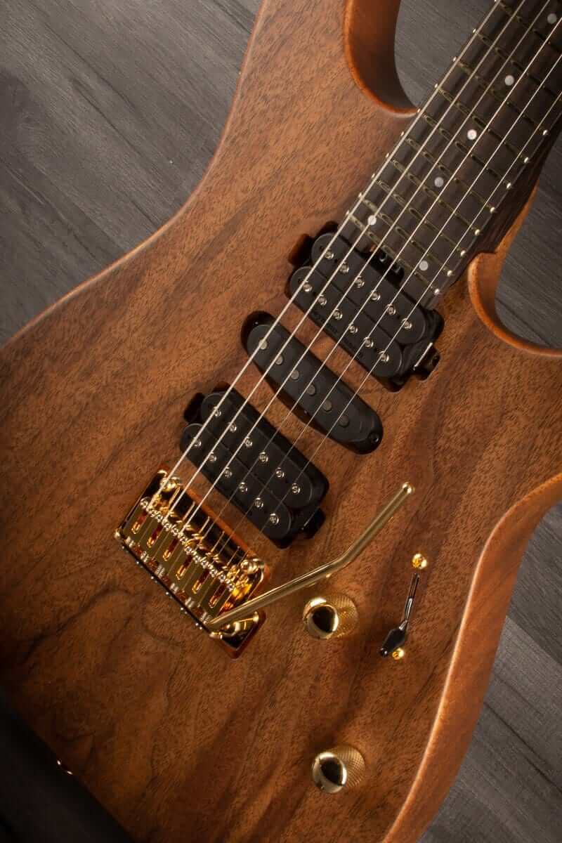 Charvel Electric Guitar Charvel - MJDK24 HSH 2PT E Mahogany with Figured Walnut, Streaky Ebony Fingerboard, Natural