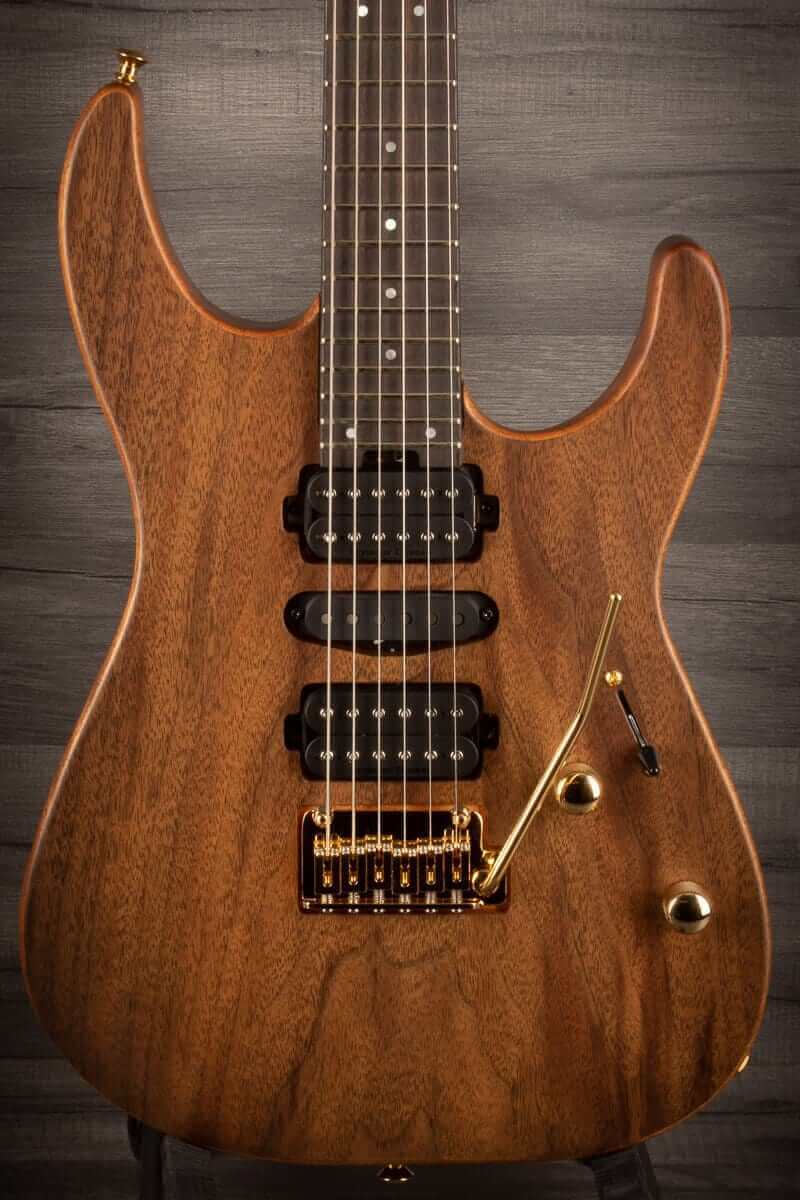 Charvel Electric Guitar Charvel - MJDK24 HSH 2PT E Mahogany with Figured Walnut, Streaky Ebony Fingerboard, Natural