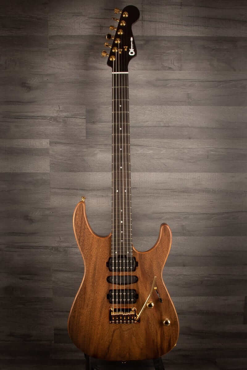 Charvel - MJDK24 HSH 2PT E Mahogany with Figured Walnut, Streaky Ebony Fingerboard, Natural