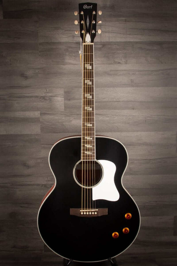 Cort CJ Retro Vintage Matt Black Jumbo Electro acoustic