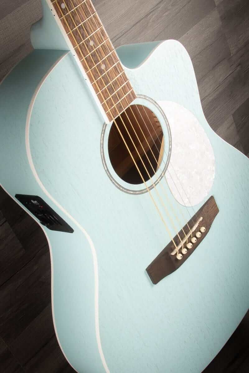 Cort Acoustic Guitar Cort Jade Classic Sky Blue Open Pore Electro acoustic guitar