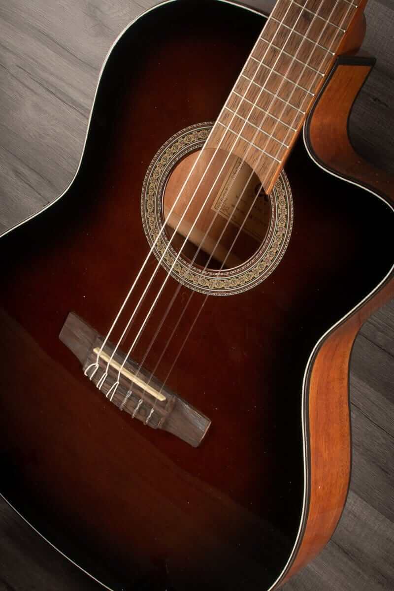 Cort Jade E Nylon - Dark Brown Burst, Electro Nylon Guitar - Acoustic Guitar