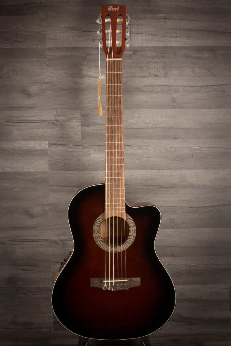 Cort Acoustic Guitar Cort Jade E Nylon Dark Brown Burst Electro Nylon guitar