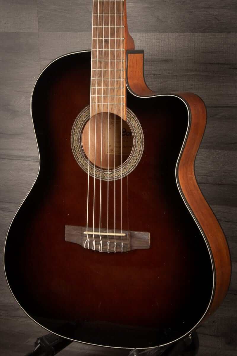 Cort Jade E Nylon - Dark Brown Burst, Electro Nylon Guitar - Acoustic Guitar