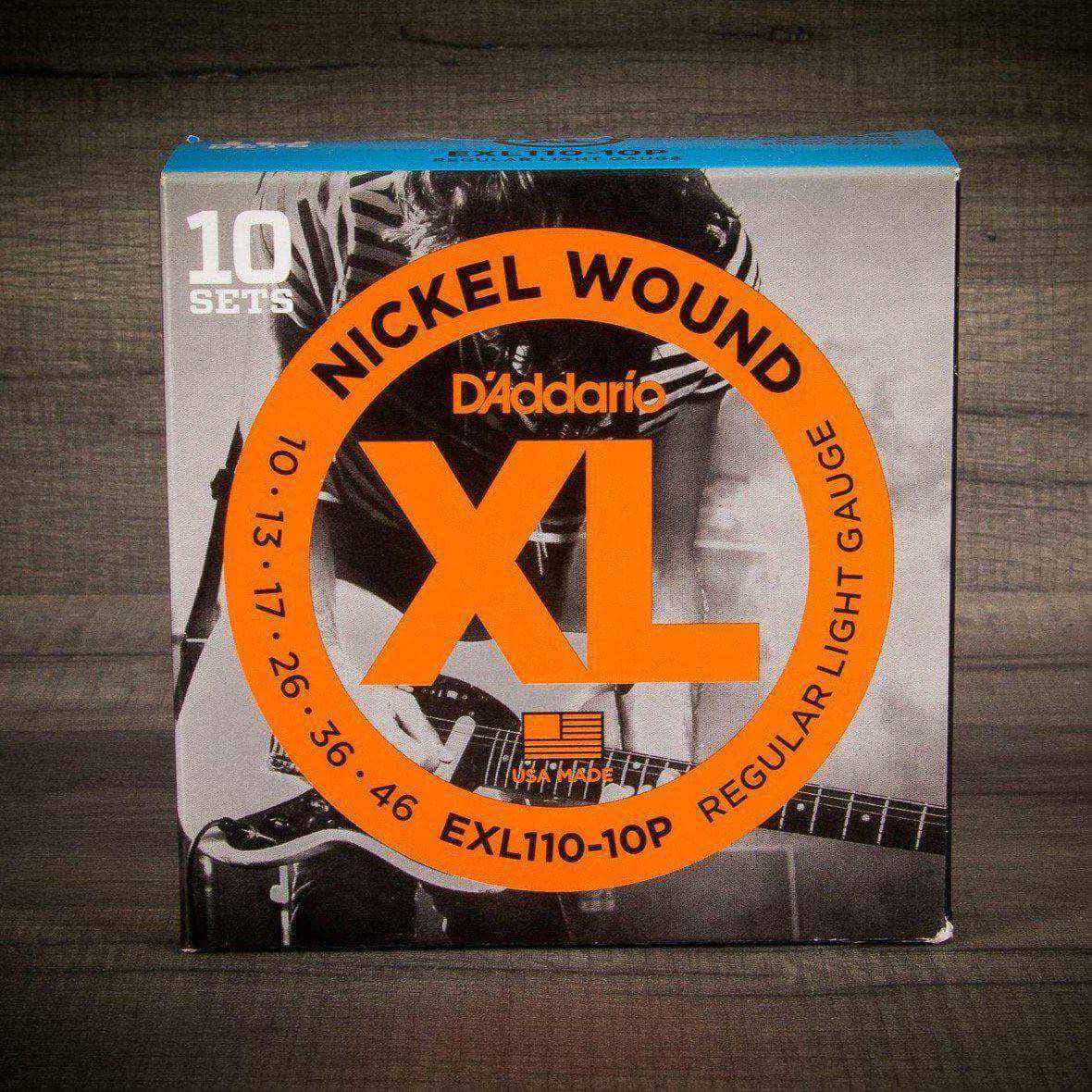D'Addario EXL110-10P 10-46 Electric Guitar Strings 10 Pack - MusicStreet