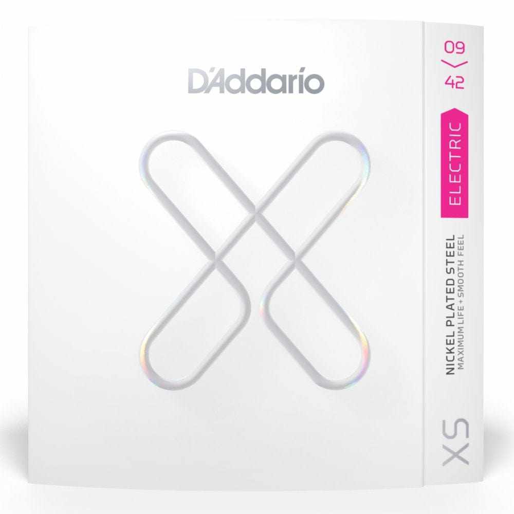 D'Addario XS Coated Nickel Wound 9-42 Electric Guitar Strings, Super Light