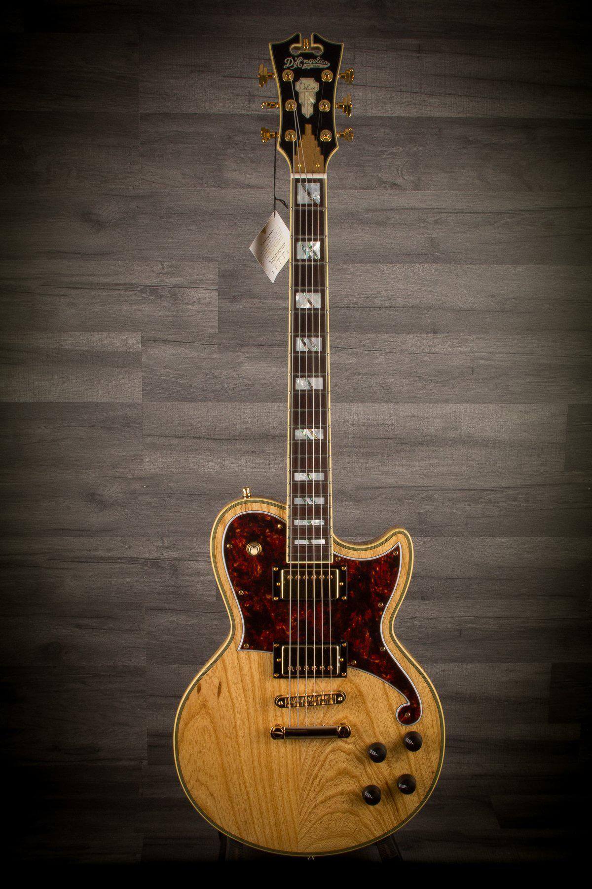 D'Angelico Electric Guitar D'Angelico Deluxe Atlantic - Natural Swampash