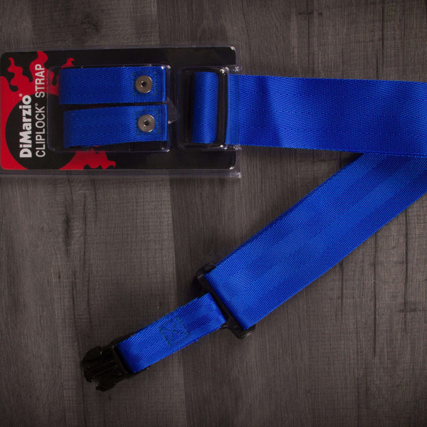 Dimarzio Accessories Dimarzio ClipLock® Quick Release Guitar Strap 2" nylon, blue