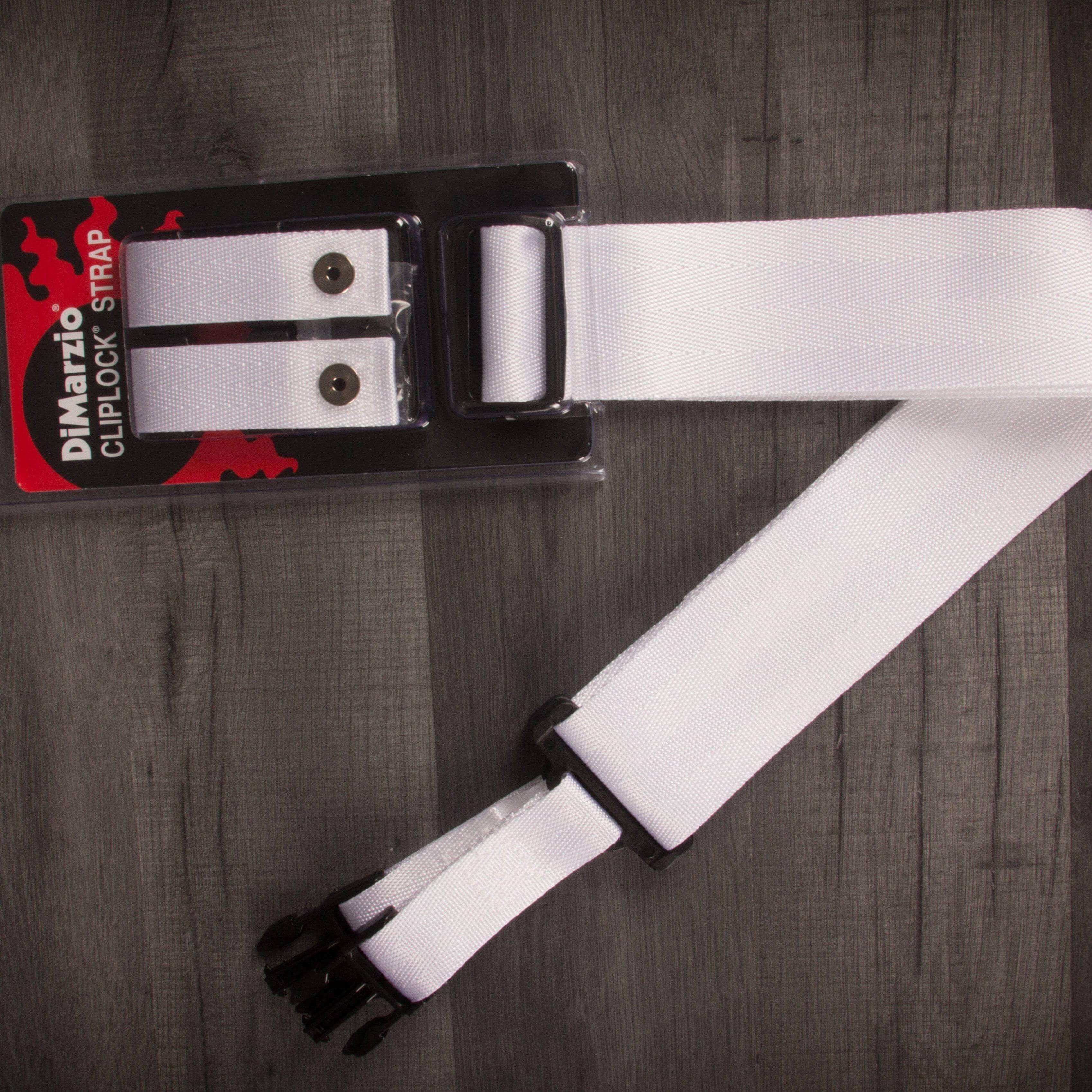 Dimarzio ClipLock® Quick Release Guitar Strap 2" nylon, white