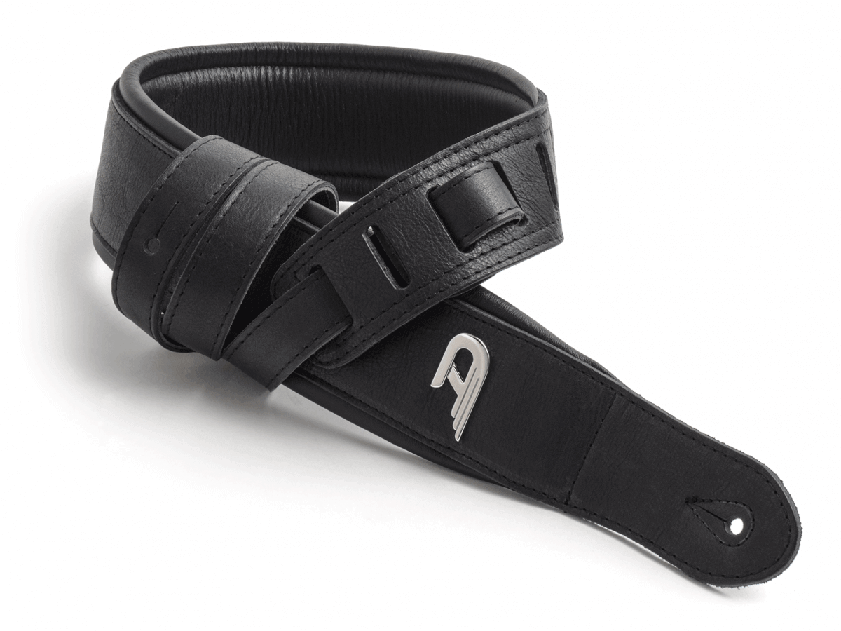 Duesenberg Custom Leather Padded Strap - Black