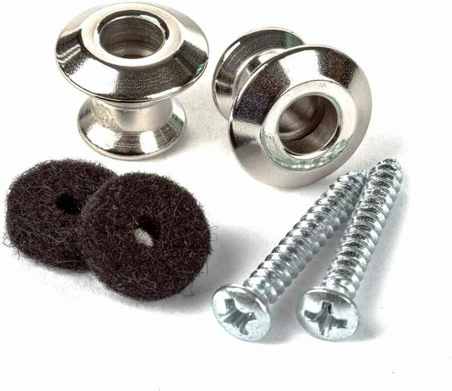 Jim Dunlop - Dual Design Straplok Buttons - Nickel