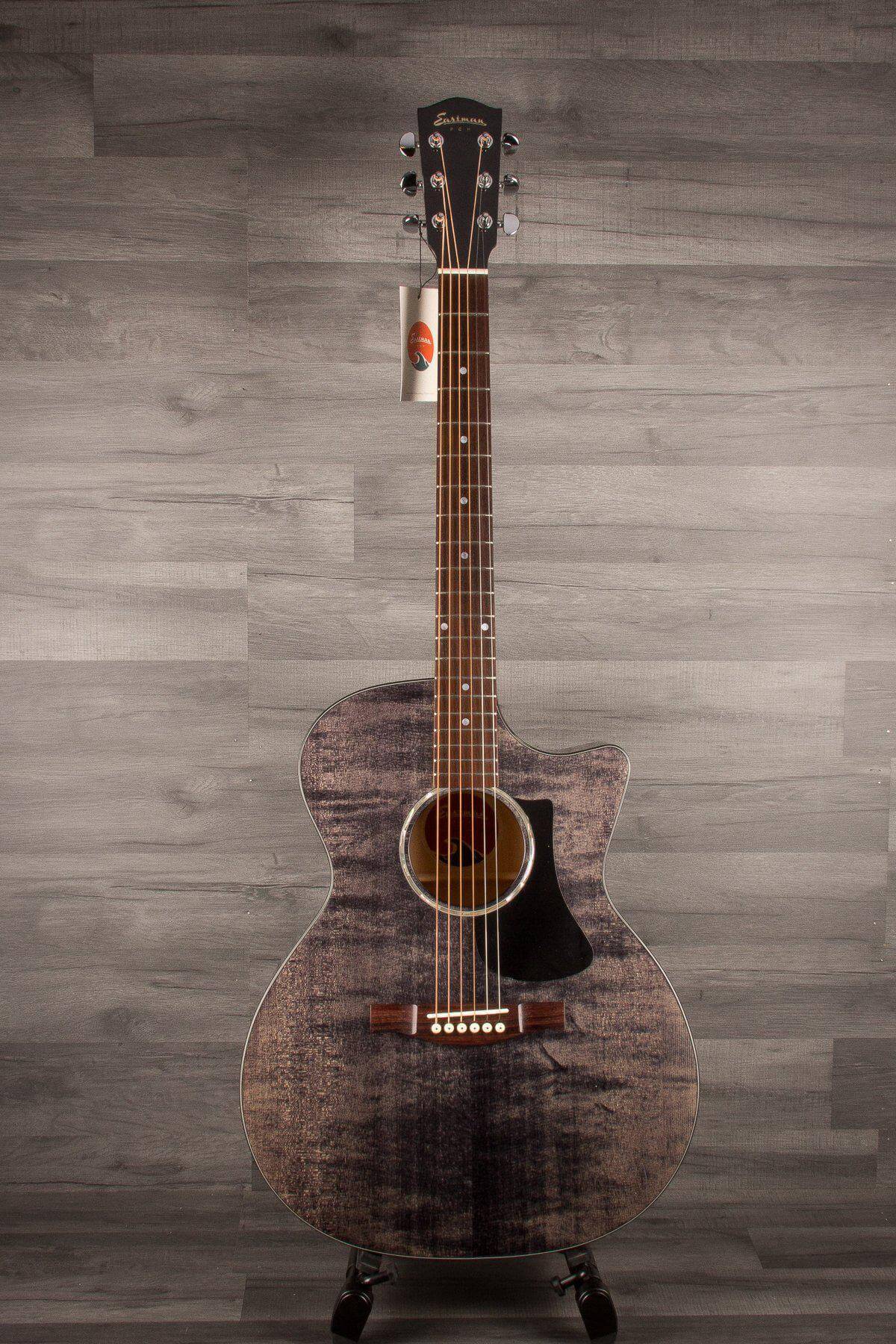 Eastman PCH3 GACE Ltd Trans Black- Grand Auditorium Electro Acoustic Guitar WITH Gig Bag
