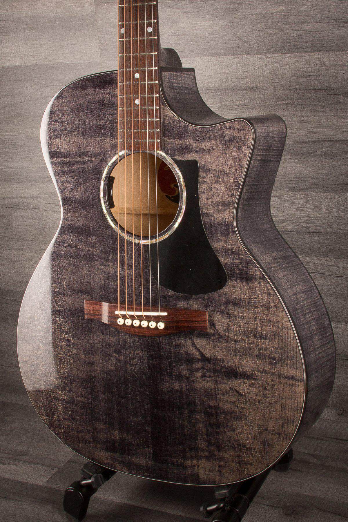Eastman PCH3 GACE Ltd Trans Black- Grand Auditorium Electro Acoustic Guitar WITH Gig Bag