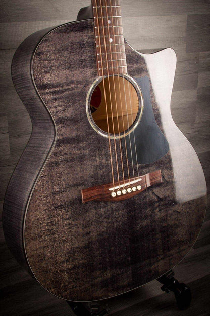Eastman PCH3 GACE Ltd Trans Black- Grand Auditorium Electro Acoustic Guitar WITH Gig Bag