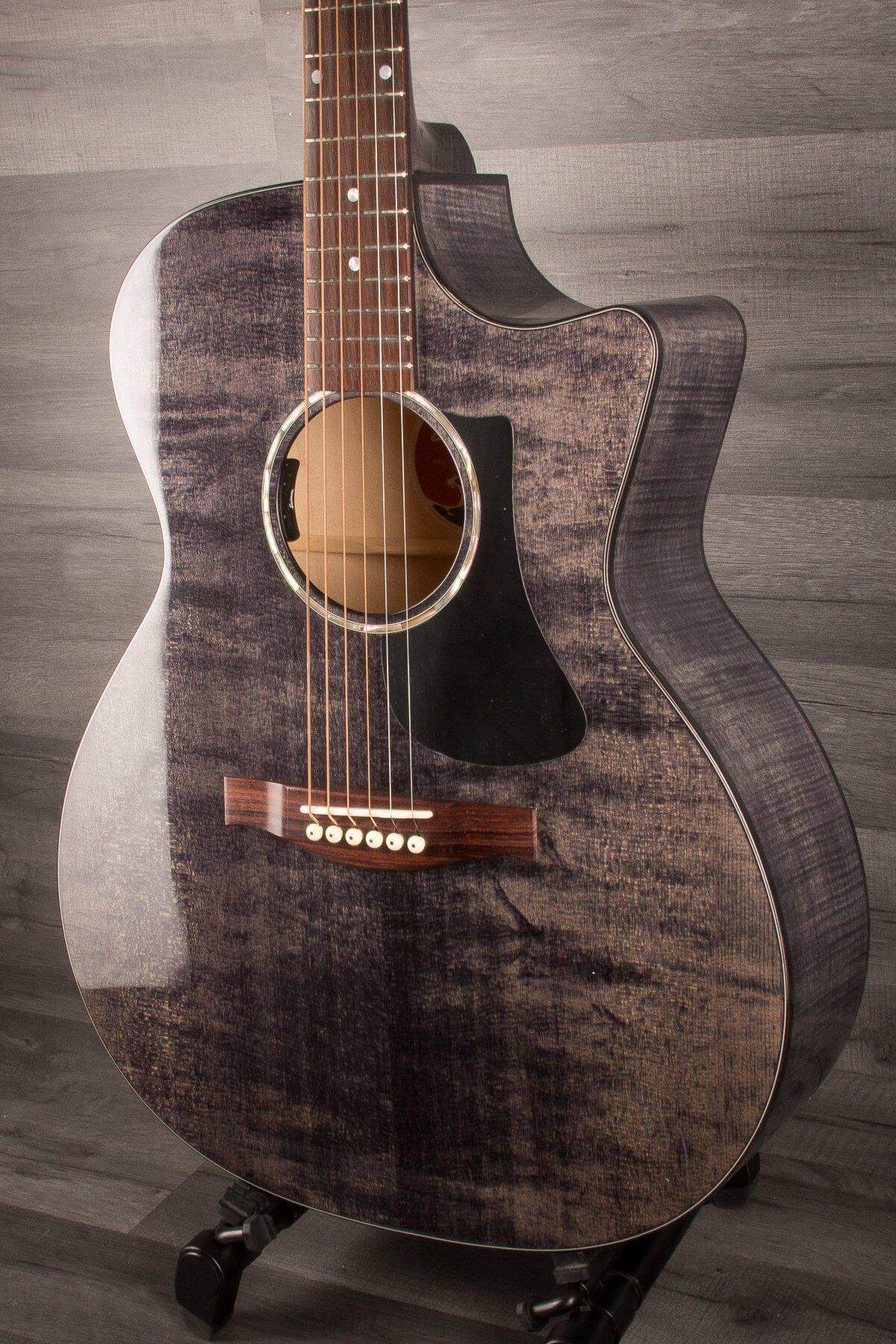 Eastman PCH3 GACE Ltd Trans Black- Grand Auditorium Electro Acoustic Guitar WITH Gig Bag