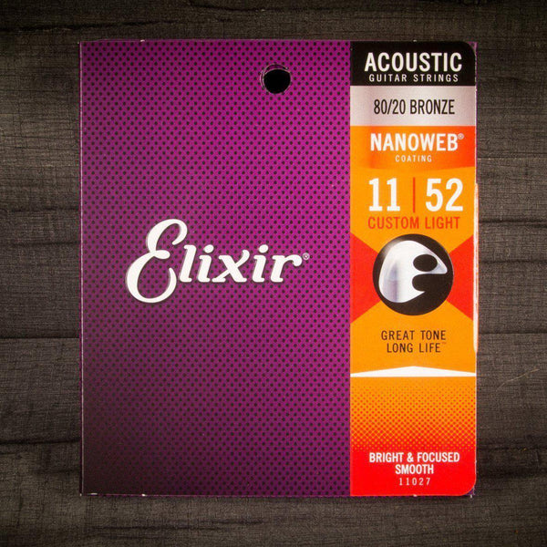 Elixir Strings Elixir 11-52 Nanoweb Coated Acoustic Guitar Strings